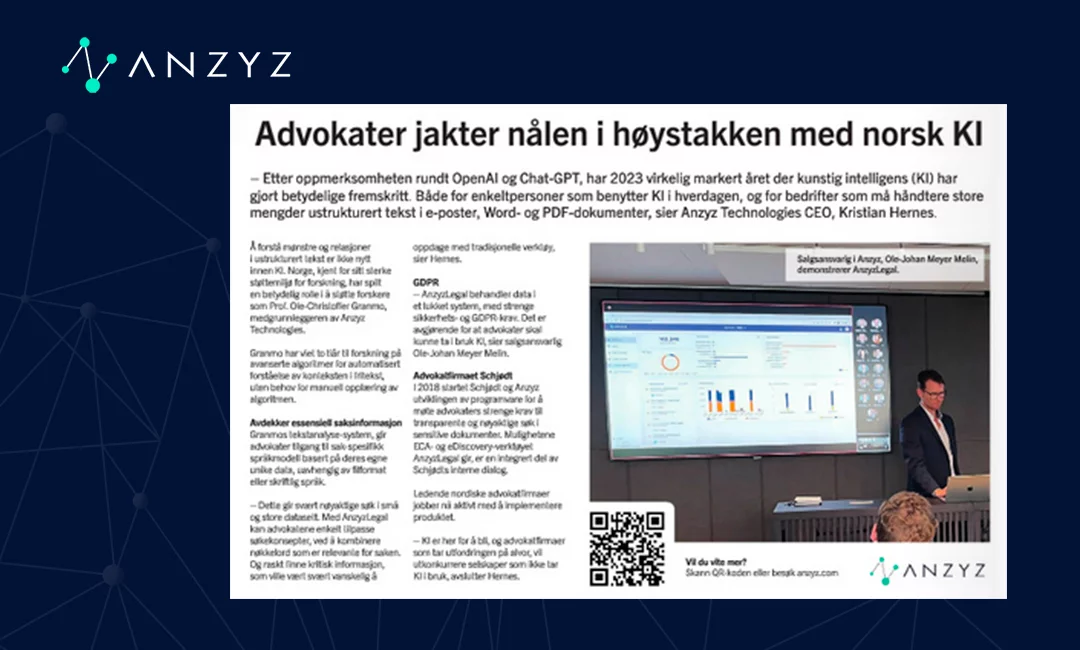 Lawyers hunting for the needle in the haystack with Norwegian AI.